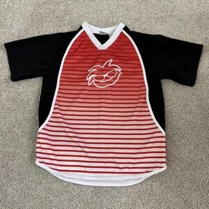 Vintage Y2K Chums Shirt Youth 12-14 Red Stripe Jersey Sunglasses Logo Tee